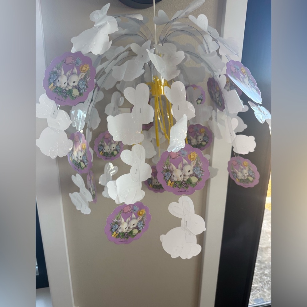 Decorative Vintage Easter Bunny‎ Cascade Hanging Decoration K Lawrence 1996 - Picture 6 of 6
